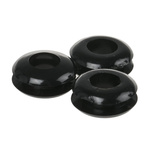 RS PRO Black PVC 7.2mm Cable Grommet for Maximum of 5mm Cable Dia.