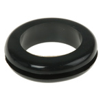 RS PRO Black PVC 20.1mm Cable Grommet for Maximum of 15.5mm Cable Dia.