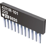 Bourns Isolated Resistor Network 1kΩ ±2% 5 Resistors, 1.25W Total, SIP package 4300R Through Hole