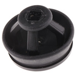 WISKA Black Polypropylene, Thermoplastic 16mm Cable Grommet for 4 → 10mm Cable Dia.