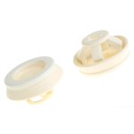 WISKA White Polypropylene, Thermoplastic 20mm Cable Grommet for 6 → 13mm Cable Dia.