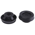 WISKA Black Polypropylene, Thermoplastic 25mm Cable Grommet for 9 → 17mm Cable Dia.