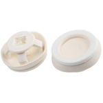 WISKA White Polypropylene, Thermoplastic 25mm Cable Grommet for 9 → 17mm Cable Dia.