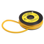 RS PRO Slide On Cable Markers, Black on Yellow, Pre-printed "3", 3 → 4.2mm Cable