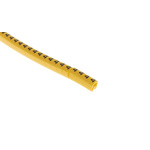 RS PRO Slide On Cable Markers, Black on Yellow, Pre-printed "4", 3 → 4.2mm Cable