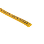 RS PRO Slide On Cable Markers, Black on Yellow, Pre-printed "0", 3.5 → 7mm Cable