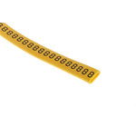 RS PRO Slide On Cable Markers, Black on Yellow, Pre-printed "8", 3.5 → 7mm Cable