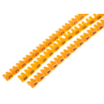 RS PRO Clip On Cable Markers, Black on Yellow, Pre-printed "A → M"