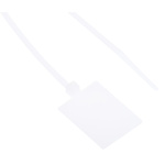RS PRO Cable Tie Cable Markers, Natural, Pre-printed "Blank", for Cables
