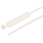RS PRO Cable Tie Cable Markers, Natural
