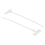 RS PRO Cable Tie Cable Markers, Natural, Pre-printed "Blank", for Cables