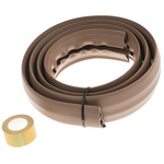 RS PRO 1.83m Brown Cable Cover in PVC, 14.8mm Inside dia.