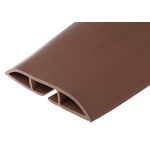 RS PRO 1.83m Brown Cable Cover in PVC, 29.4mm Inside dia.