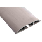 RS PRO 1.83m Grey Cable Cover in PVC, 29.4mm Inside dia.