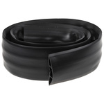RS PRO 1.83m Black Cable Cover in PVC, 29.4mm Inside dia.