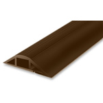 RS PRO 1m Brown Cable Cover in PVC, 22mm Inside dia.