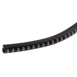 HellermannTyton Helagrip Slide On Cable Markers, White on Black, Pre-printed "0", 4 → 9mm Cable