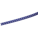HellermannTyton Helagrip Slide On Cable Markers, White on Blue, Pre-printed "6", 4 → 9mm Cable