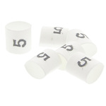TE Connectivity Heat Shrink Cable Markers, White, Pre-printed "5", 1 → 3mm Cable