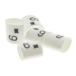 TE Connectivity Heat Shrink Cable Markers, White, Pre-printed "6", 1 → 3mm Cable