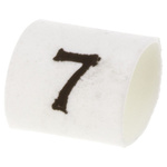 TE Connectivity Heat Shrink Cable Markers, White, Pre-printed "7", 1 → 3mm Cable