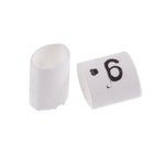 TE Connectivity Heat Shrink Cable Markers, White, Pre-printed "9", 1 → 3mm Cable