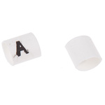 TE Connectivity Heat Shrink Cable Markers, White, Pre-printed "A", 1 → 3mm Cable