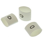 TE Connectivity Heat Shrink Cable Markers, White, Pre-printed "0", 2 → 6mm Cable