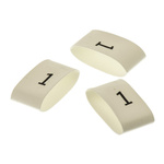 TE Connectivity Heat Shrink Cable Markers, White, Pre-printed "1", 4 → 12mm Cable