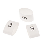 TE Connectivity Heat Shrink Cable Markers, White, Pre-printed "3", 4 → 12mm Cable