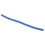 HellermannTyton Helagrip Slide On Cable Markers, White on Blue, Pre-printed "6", 1 → 3mm Cable