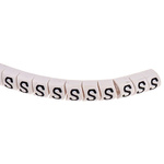 HellermannTyton Helagrip Slide On Cable Marker, Black on White, Pre-printed "S", 1 → 3mm Cable