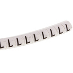 HellermannTyton Helagrip Slide On Cable Markers, Black on White, Pre-printed "L", 2 → 5mm Cable