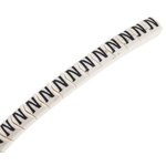 HellermannTyton Helagrip Slide On Cable Markers, Black on White, Pre-printed "N", 2 → 5mm Cable