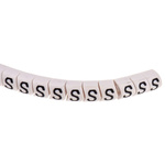 HellermannTyton Helagrip Slide On Cable Marker, Black on White, Pre-printed "S", 2 → 5mm Cable