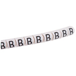 HellermannTyton Helagrip Slide On Cable Marker, Black on White, Pre-printed "B", 1 → 3mm Cable