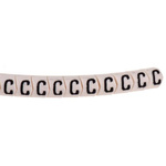 HellermannTyton Helagrip Slide On Cable Markers, Black on White, Pre-printed "C", 2 → 5mm Cable