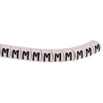 HellermannTyton Helagrip Slide On Cable Markers, Black on White, Pre-printed "M", 2 → 5mm Cable