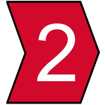HellermannTyton Helagrip Slide On Cable Markers, White on Red, Pre-printed "2", 2 → 5mm Cable