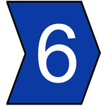 HellermannTyton Helagrip Slide On Cable Markers, White on Blue, Pre-printed "6", 2 → 5mm Cable