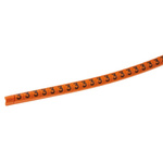 HellermannTyton Helagrip Slide On Cable Markers, Black on Orange, Pre-printed "3", 2 → 5mm Cable