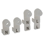 RS PRO Clip On Cable Markers, Pre-printed "L, N", for Single Phase Electricity Meters