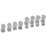 RS PRO Clip On Cable Markers, Pre-printed "L1, L2, L3, N", for Three Phase Electricity Meters