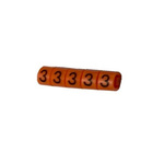 RS PRO Slide On Cable Marker, Black on Orange, Pre-printed "3", 3 → 4.2mm Cable