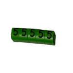 RS PRO Slide On Cable Marker, Black on Green, Pre-printed "5", 3 → 4.2mm Cable