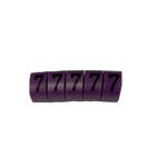 RS PRO Slide On Cable Marker, Black on Violet, Pre-printed "7", 3 → 4.2mm Cable
