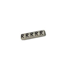 RS PRO Slide On Cable Marker, Black on White, Pre-printed "R", 3 → 4.2mm Cable