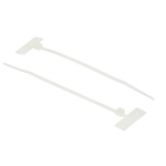 RS PRO Cable Tie Cable Markers, Natural, Pre-printed "Blank", for Cables