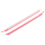 SES Sterling PLIOSNAP+ Slide On Cable Markers, White, Pre-printed "-, +, 0 → 9, E, L, N, R, S, T", 2.6 →