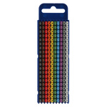 HellermannTyton WIC2 Snap On Cable Markers, assorted colours, Pre-printed "0 → 9", 2.8 → 3.8mm Cable, for
